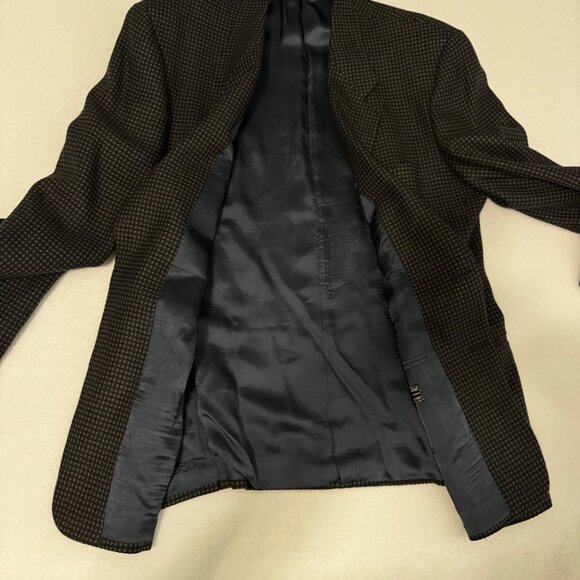 Mani Mens Suit Coat 43R Blazer Made in Italy 100% Pure Virgin Wool Navy - Picture 4 of 14